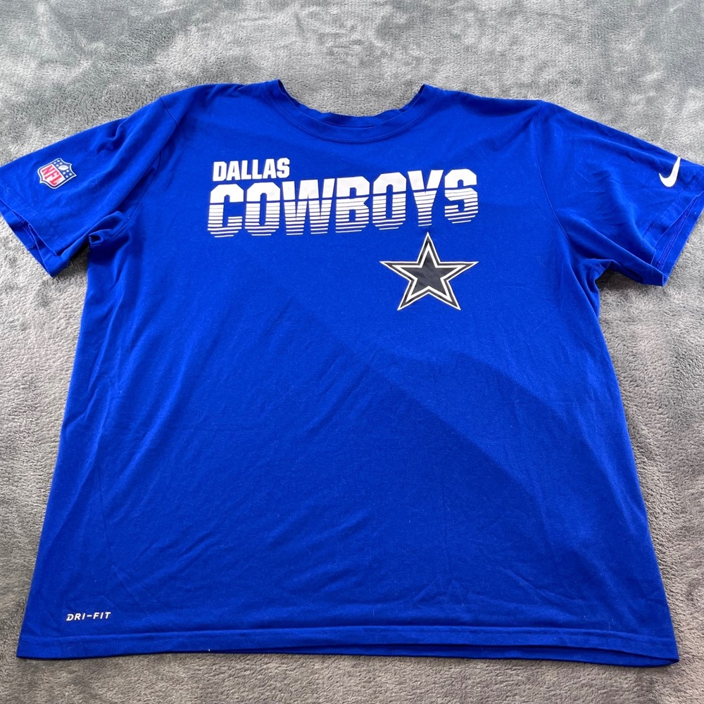 Nike Dallas Cowboys Dri-FIT Royal Blue Shirt Mens XL AC4962-417 NFL Star Logo